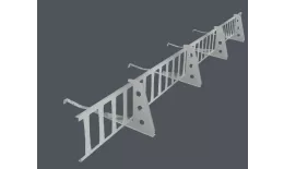 Снегозадержатель решетчатый на натуральную черепицу 9006 (для проф. до 50мм) комплект купить в краснодаре