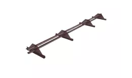 Снегозадержатель трубчатый для натуральной черепицы Стандарт RAL3005 1м(профиль до 74мм) купить в краснодаре