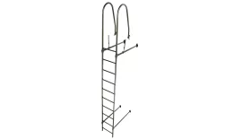 Лестница стеновая Grand Line RAL 6020 2,76м купить в краснодаре