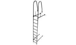 Лестница стеновая Grand Line RAL 9005 Matte 2,76м