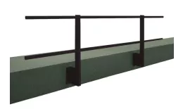 Ограждение кровельное для парапета с боковым креплением RAL 9005 (2,0х0,6) с выносом на 130 мм купить в краснодаре