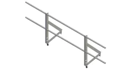 Ограждение кровельное на фальц Optima 0,65х2м RAL 9006 купить в краснодаре