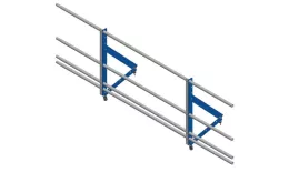 Ограждение кровельное со снегозадержателем на фальц Optima 0,65х2м RAL 5005 купить в краснодаре