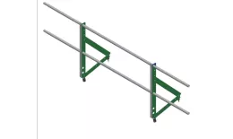 Ограждение кровельное со снегозадержателем на фальц Optima 0,65х2м RAL 6002