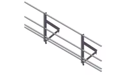 Ограждение кровельное со снегозадержателем на фальц Optima 0,65х2м RAL 9006 купить в краснодаре