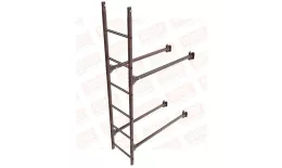 Лестница фасадная BORGE 1,8м, комплект, нижняя секция, коричневый шоколад (RAL 8017) купить в краснодаре