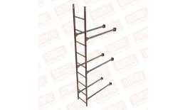 Лестница фасадная BORGE 2,7м, комплект, нижняя секция, коричневый шоколад (RAL 8017) купить в краснодаре