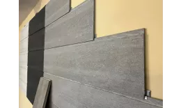 Фиброцементный сайдинг FCS wood click шип-паз ФАКТУРА ДЕРЕВА серый в массе купить в краснодаре