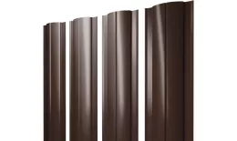 Штакетник Круглый с прямым резом 0,45 Drap-double TX RAL 8017 шоколад купить в краснодаре
