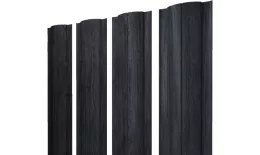 Штакетник Круглый с прямым резом 0,45 Print Premium Grey Wood TwinColor купить в краснодаре