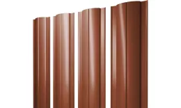 Штакетник Круглый с прямым резом 0,5 Satin Matt RAL 8004 терракота купить в краснодаре