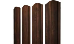 Штакетник Круглый фигурный 0,45 Print Premium Cherry Wood Dark FTC купить в краснодаре