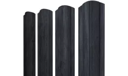 Штакетник Круглый фигурный 0,45 Print Premium Grey Wood TwinColor купить в краснодаре