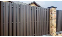 Штакетник Круглый фигурный 0,5 Drap RR 32 темно-коричневый купить в краснодаре