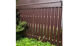Штакетник М-образный В с прямым резом 0,4 PE-Matt-Double RAL 8017 шоколад купить в краснодаре