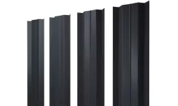 Штакетник М-образный В с прямым резом 0,5 Satin Matt TX RAL 7024 мокрый асфальт купить в краснодаре