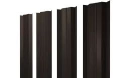Штакетник М-образный В с прямым резом 0,5 Satin Matt TX RR 32 темно-коричневый купить в краснодаре