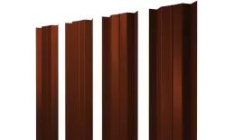 Штакетник М-образный В с прямым резом 0,5 Satin RAL 3009 оксидно-красный купить в краснодаре