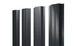 Штакетник П-образный A с прямым резом 0,5 PurPro Matt 275 RAL 7016 антрацитово-серый купить в краснодаре