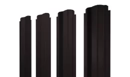Штакетник П-образный B фигурный 0,5 Satin Matt RAL 9005 черный купить в краснодаре