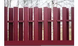 Штакетник П-образный В с прямым резом 0,5 Satin RAL 3005 красное вино купить в краснодаре