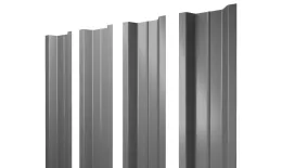 Штакетник П-образный В с прямым резом 0,5 Satin RAL 9006 бело-алюминиевый купить в краснодаре