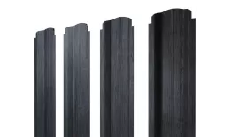 Штакетник П-образный В фигурный 0,45 Print Premium Grey Wood TwinColor купить в краснодаре