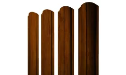 Штакетник Полукруглый Slim фигурный 0,4 Print Premium Golden Wood Intense FTC купить в краснодаре
