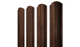 Штакетник Полукруглый Slim фигурный 0,45 Print Premium Cherry Wood Dark FTC купить в краснодаре