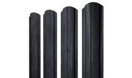 Штакетник Полукруглый Slim фигурный 0,45 Print Premium Grey Wood TwinColor купить в краснодаре