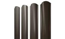 Штакетник Полукруглый Slim фигурный 0,5 Drap RR 32 темно-коричневый купить в краснодаре