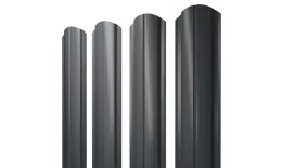 Штакетник Полукруглый Slim фигурный 0,5 PurLite Matt RAL 7016 антрацитово-серый купить в краснодаре