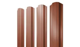 Штакетник Прямоугольный фигурный 0,5 Satin Matt TX RAL 8004 терракота купить в краснодаре