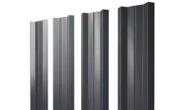 Штакетник М-образный А с прямым резом 0,5 PurLite Matt RAL 7024 мокрый асфальт купить в краснодаре