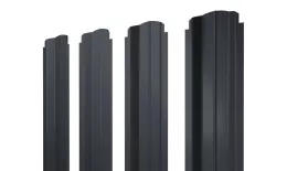 Штакетник П-образный B фигурный 0,5 Drap RAL 7024 мокрый асфальт купить в краснодаре