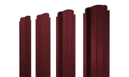 Штакетник П-образный B фигурный 0,5 Satin Matt RAL 3005 красное вино купить в краснодаре