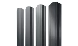 Штакетник Прямоугольный фигурный 0,5 GreenCoat Pural BT, matt RR2H3 (RAL 7016 антрацитово-серый) купить в краснодаре