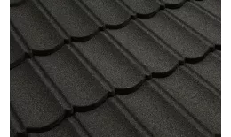 Черепица композитная 0.40мм 1340х420мм CM ROOF BOND BLACK (черный) купить в краснодаре