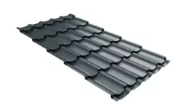 Металлочерепица GL Квинта плюс (Kvinta Plus) 0,5 Rooftop Matte RAL 7016 антрацитово-серый купить в краснодаре