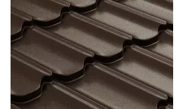 Металлочерепица GL Квинта плюс (Kvinta Plus) 0,5 GreenCoat Pural RR 887 шоколадно-коричневый купить в краснодаре