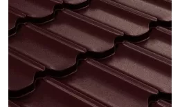 Металлочерепица GL Квинта плюс (Kvinta Plus) 0,5 Quarzit Lite RAL 8017 шоколад купить в краснодаре
