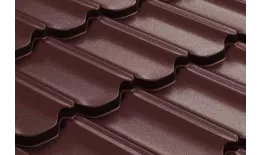 Металлочерепица Grand Line Квинта плюс (Kvinta Plus) 0,5 Satin RAL 3009 оксидно-красный купить в краснодаре