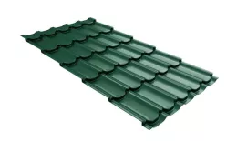 Металлочерепица Grand Line Квинта плюс (Kvinta Plus) 0,5 Satin RAL 6005 зеленый мох купить в краснодаре