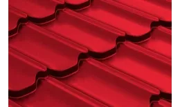 Металлочерепица Grand Line Квинта плюс (Kvinta Plus) 0,45 Полиэстер RAL 3003 рубиново-красный купить в краснодаре
