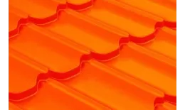 Металлочерепица Grand Line Квинта плюс (Kvinta Plus) 0,45 Полиэстер RAL 2004 оранжевый купить в краснодаре
