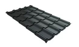Металлочерепица GL Камея (Kamea) 0.5 GreenCoat Pural Matt RAL 7016 антрацитово-серый купить в краснодаре