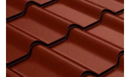 Металлочерепица Grand Line Камея (Kamea) 0,45 Полиэстер RAL 3011 коричнево-красный купить в краснодаре