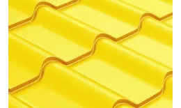 Металлочерепица Grand Line Камея (Kamea) 0,45 Полиэстер RAL 1018 цинково-желтый купить в краснодаре