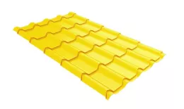 Металлочерепица Grand Line Камея (Kamea) 0,45 Полиэстер RAL 1018 цинково-желтый купить в краснодаре