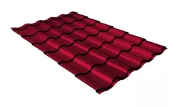 Металлочерепица Grand Line Кредо (Kredo) 0.5 Satin RAL 3005 красное вино купить в краснодаре